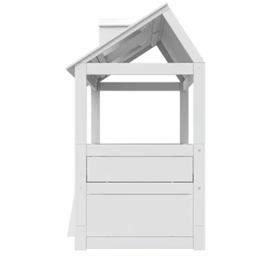 Kajuitbed beach house met trap/rolbodem Wit