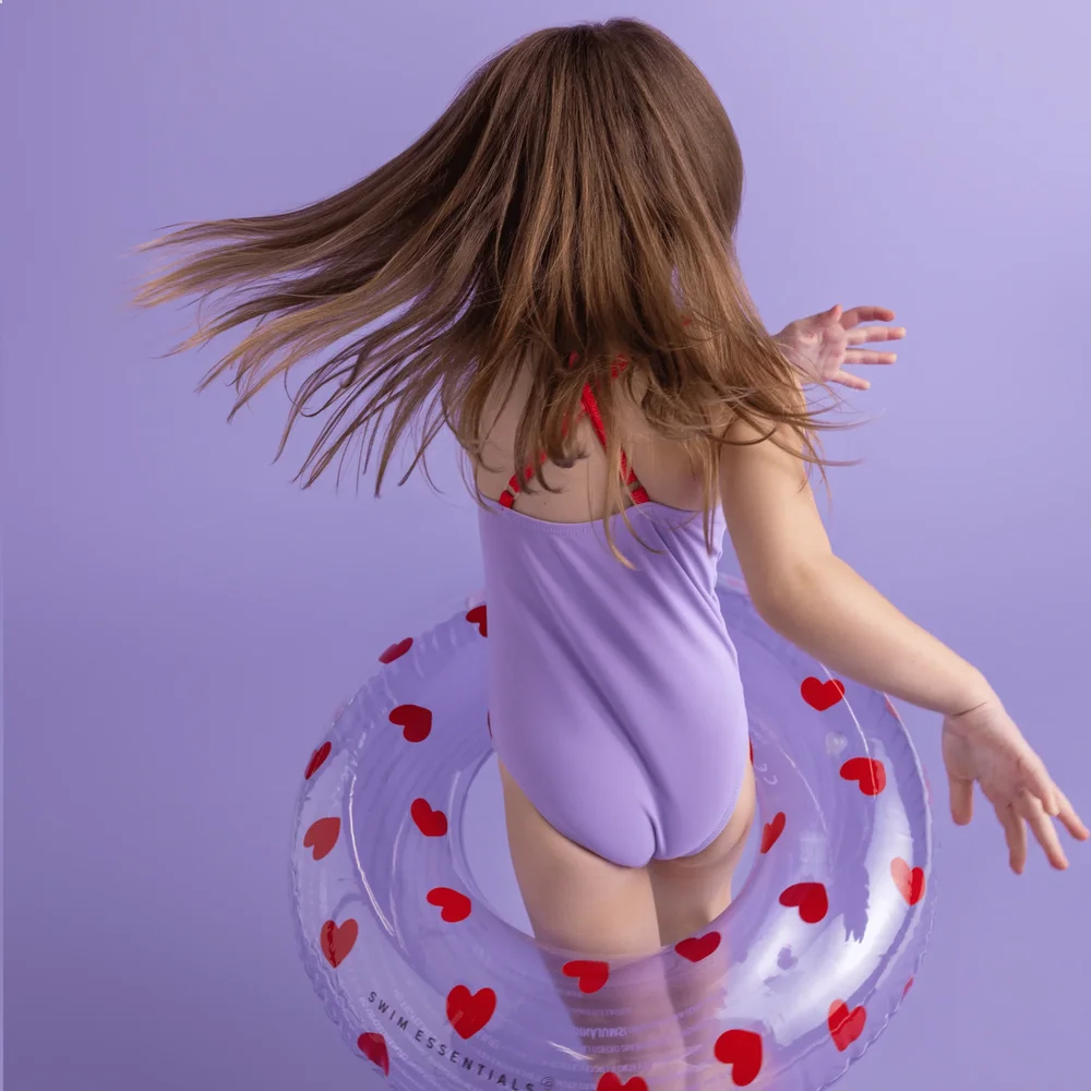 Zwemband Ø 55 cm Lila hartjes