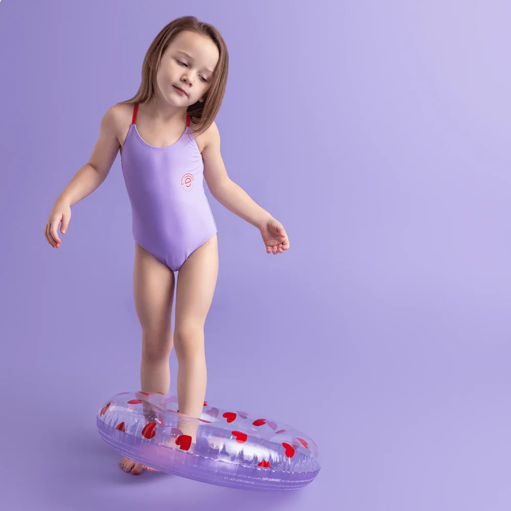 Zwemband Ø 55 cm Lila hartjes