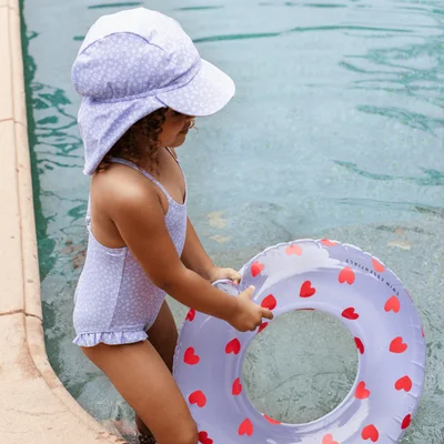 Zwemband Ø 55 cm Lila hartjes