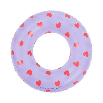 Zwemband Ø 55 cm Lila hartjes