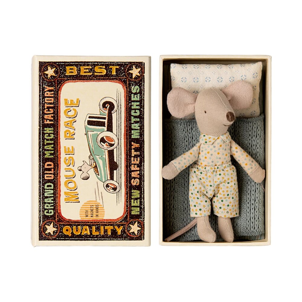 Little brother mouse in matchbox