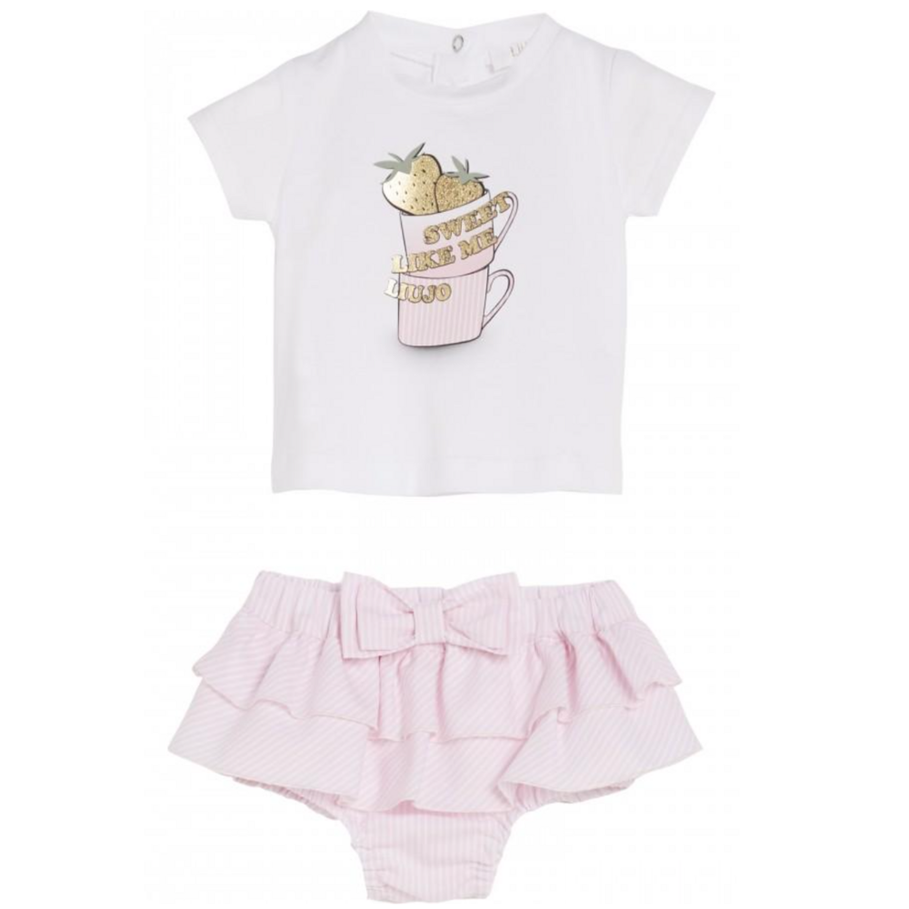 T-shirt Sweet like me + pamperbroekje Wit