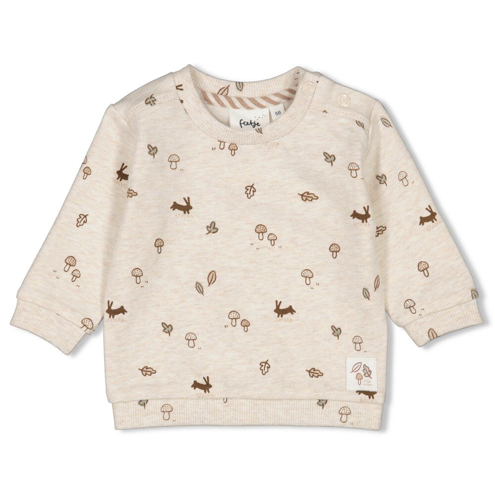 Sweater Little forest friends Offwhite melange