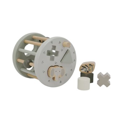 Houten Rollende Vormenstoof Olive Green