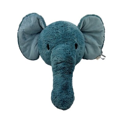 Wanddecoratie - Knuffel olifant Elly Blue