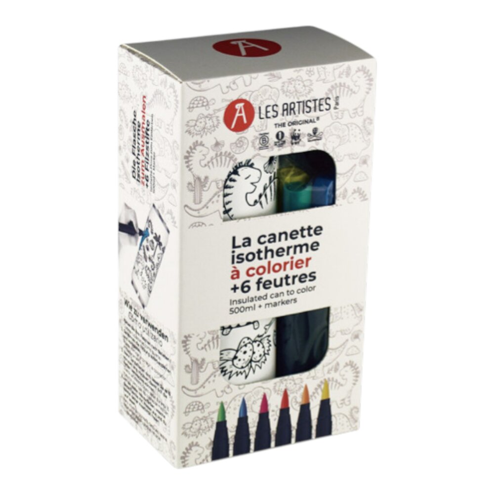 Thermosbeker / drinkfles 500ml DIY creatieve set Dino