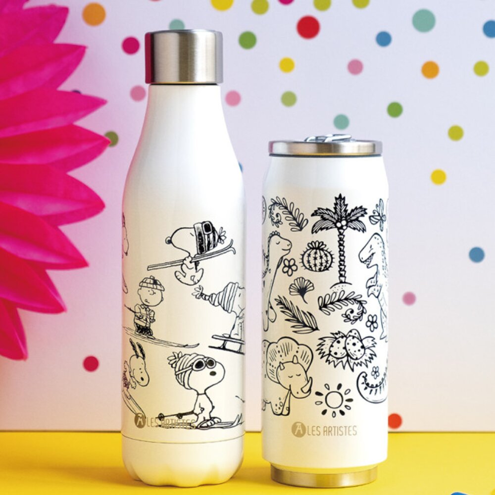 Thermosbeker / drinkfles 500ml DIY creatieve set Dino