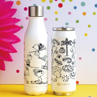 Thermosbeker / drinkfles 500ml DIY creatieve set Dino