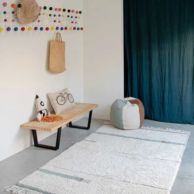 Wasbaar tapijt Lanes Vintage Blue - 90 x 130 cm