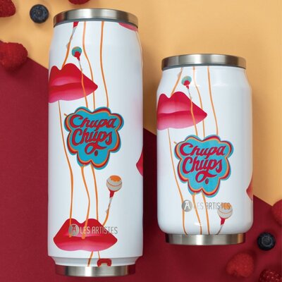 Thermosbeker / drinkfles blik 280ml Chupa Kiss