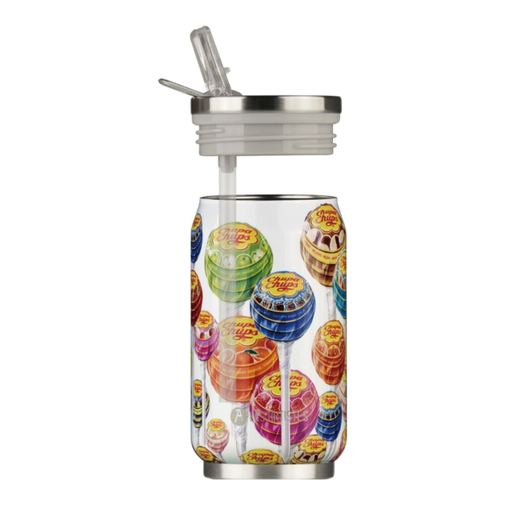 Thermosbeker / drinkfles blik 280ml Chupa Pops