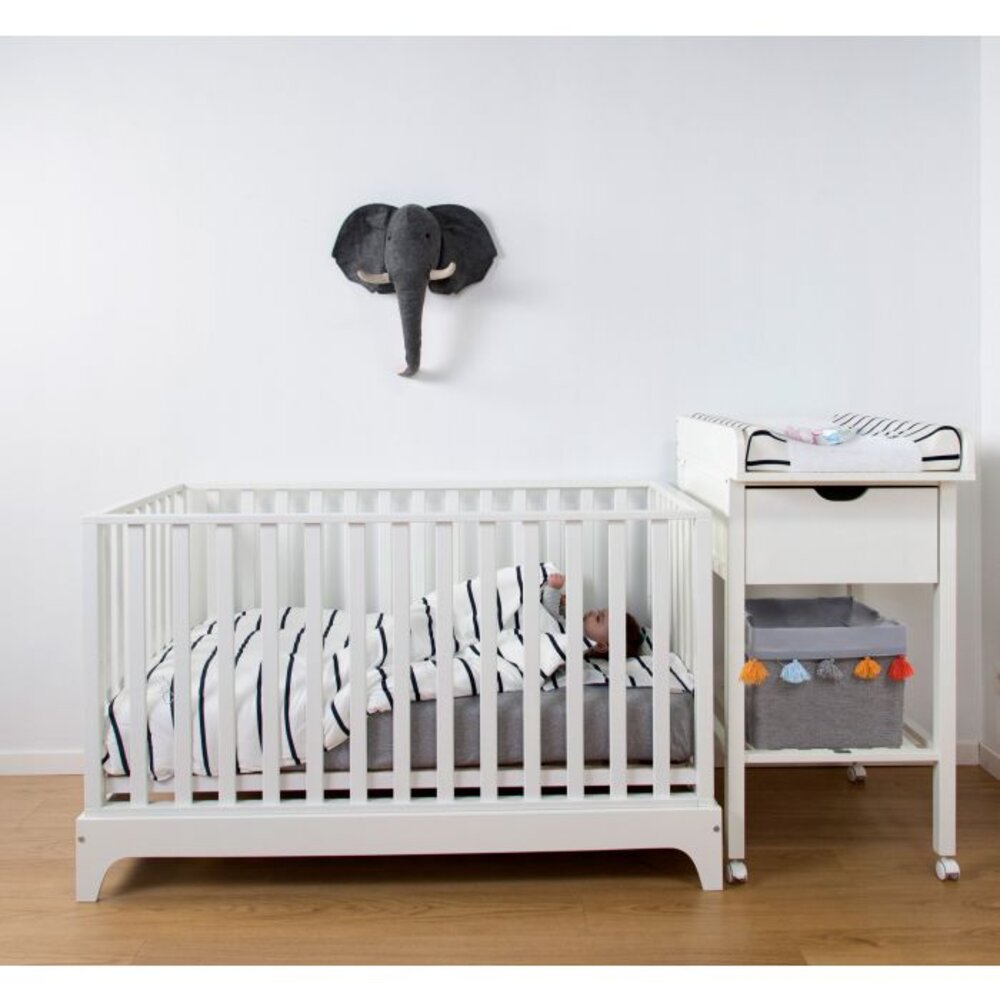 Meegroeibed Ref 17 + Frame - 70x140 Cm - MDF Hout - Wit