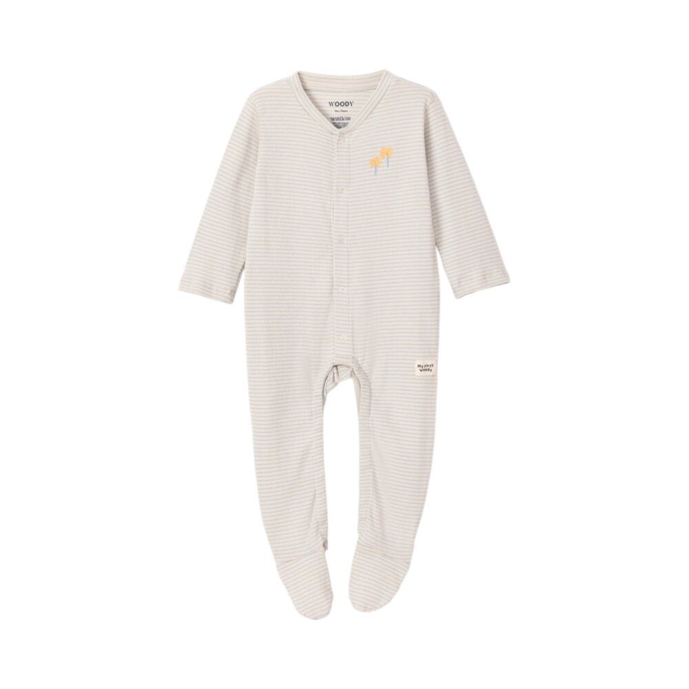 Pyjama / kruippakje Gestreept blauw palmboom