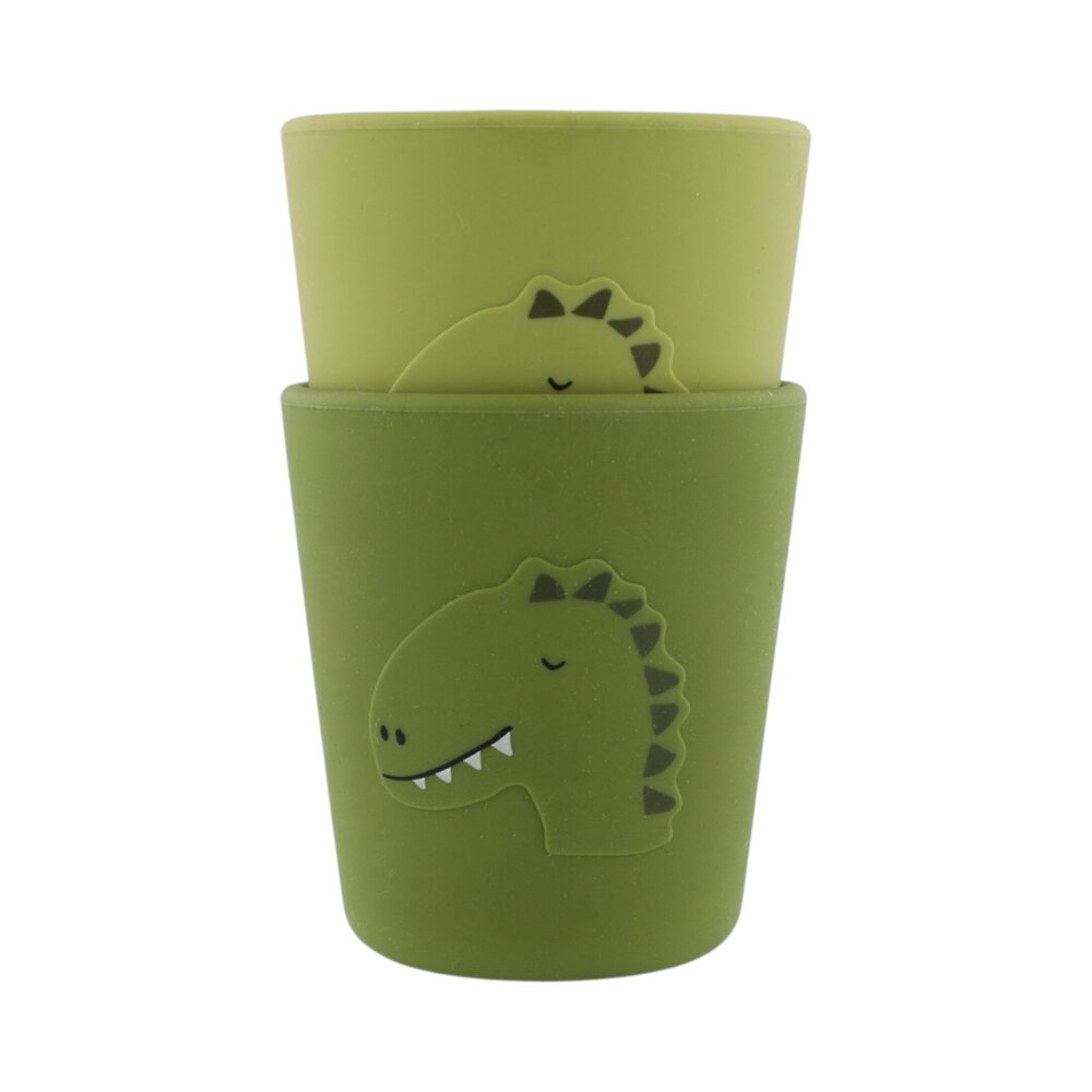 Bekers - Silicone - Set van 2 Mr. Dino Bekers - Silicone - Set van 2 Mr. Dino