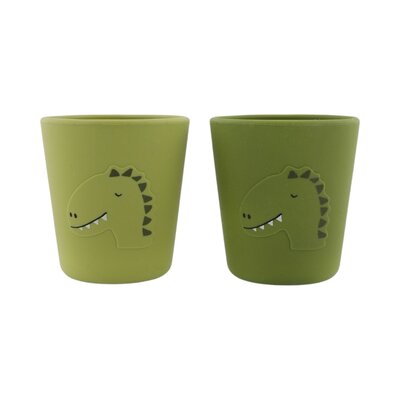 Bekers - Silicone - Set van 2 Mr. Dino Bekers - Silicone - Set van 2 Mr. Dino
