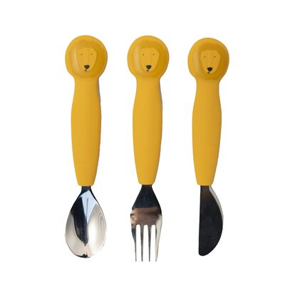 Eetset - Metaal / Silicone Mr. Lion