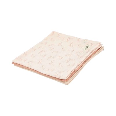Hydrofiele doek - 55x55cm - Set van 3 Rosy Rabbit 