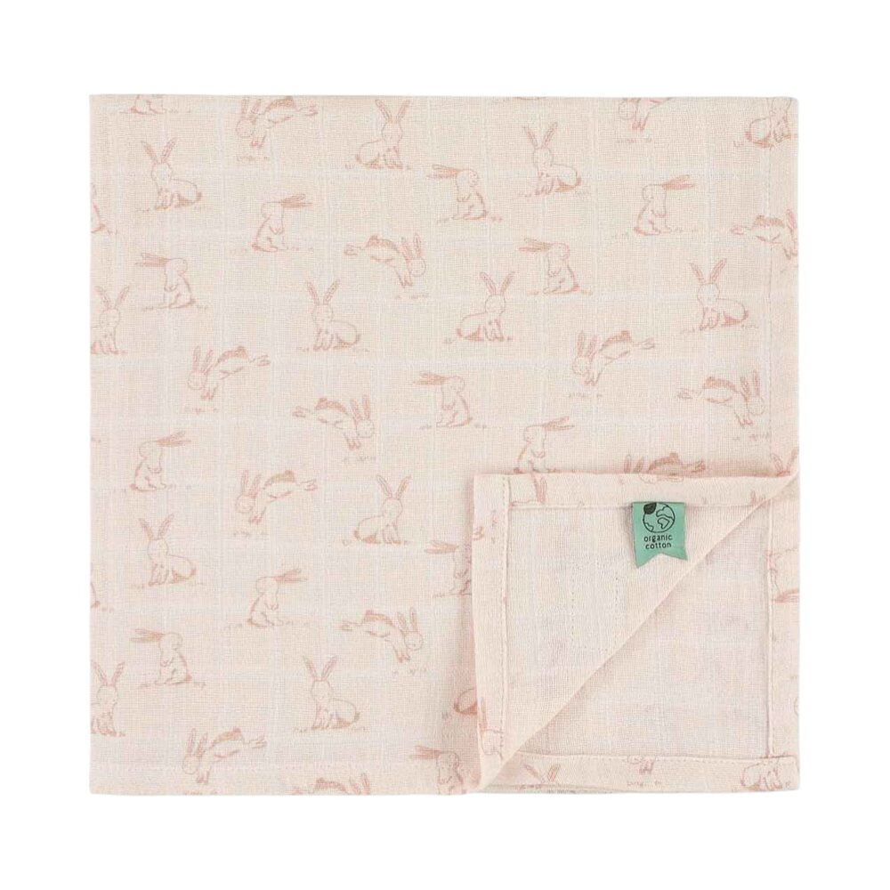 Hydrofiele doek - 55x55cm - Set van 3 Rosy Rabbit 