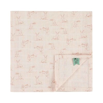 Hydrofiele doek - 55x55cm - Set van 3 Rosy Rabbit 