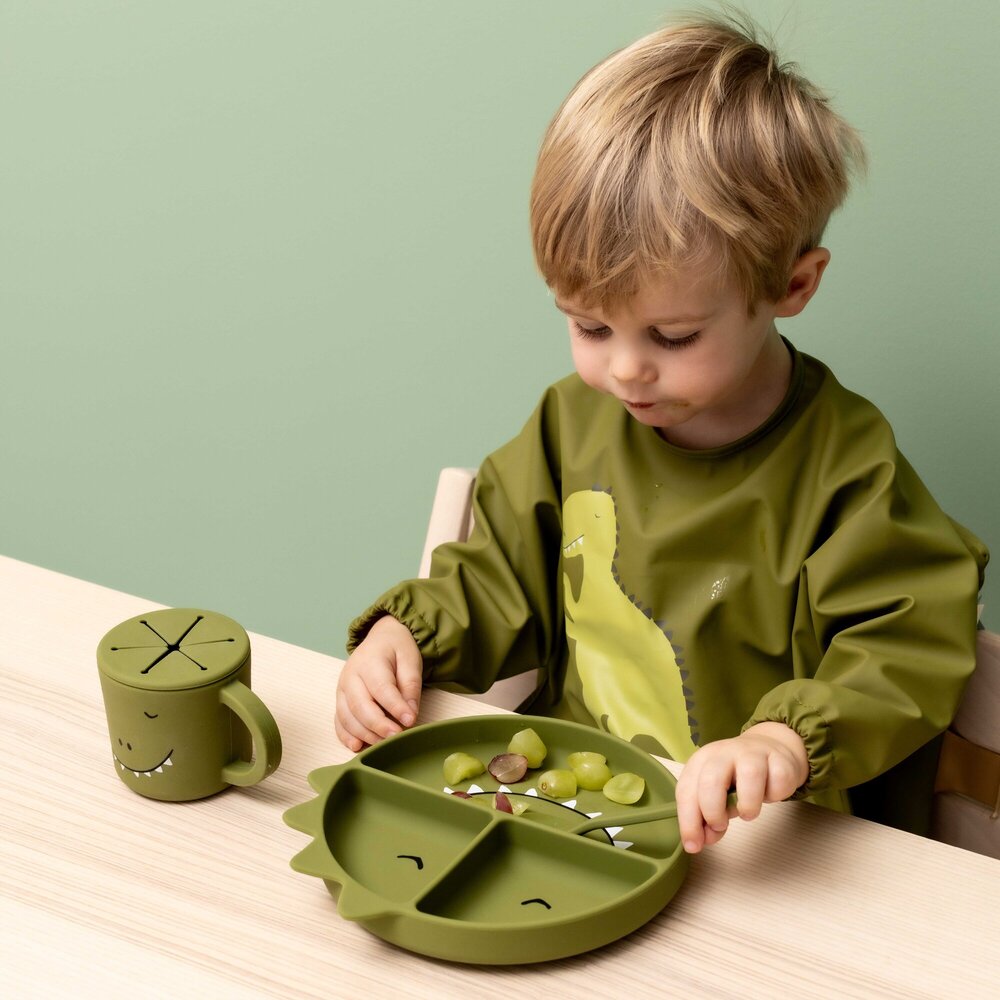 Bord met vakjes en zuignap - Silicone Mr. Dino
