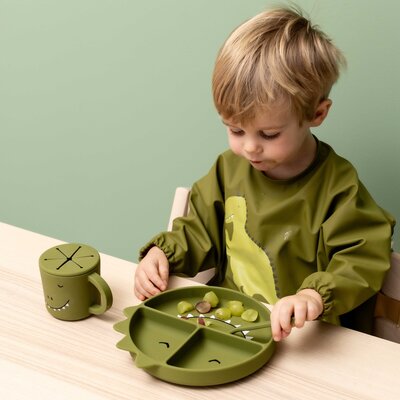 Bord met vakjes en zuignap - Silicone Mr. Dino