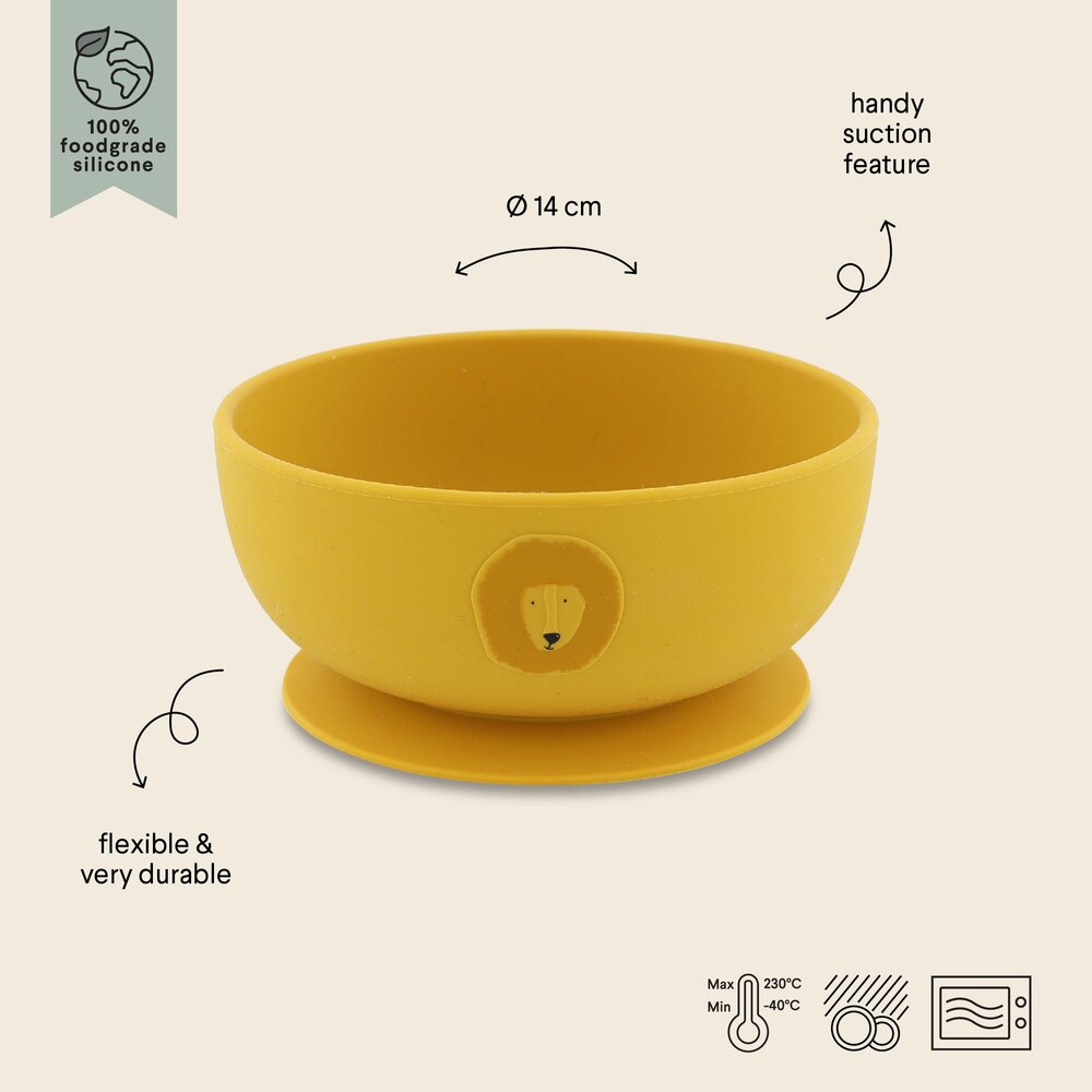Kom met zuignap - Silicone Mr. Lion