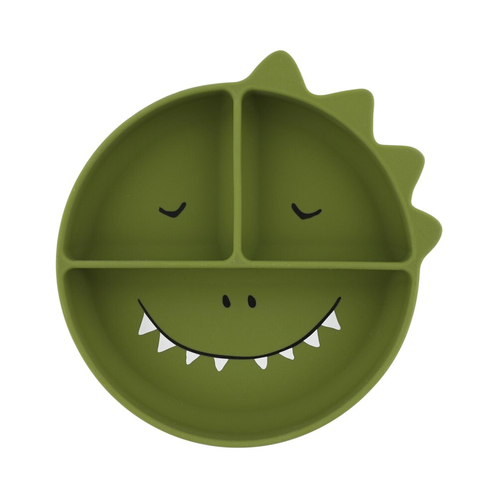 Bord met vakjes en zuignap - Silicone Mr. Dino