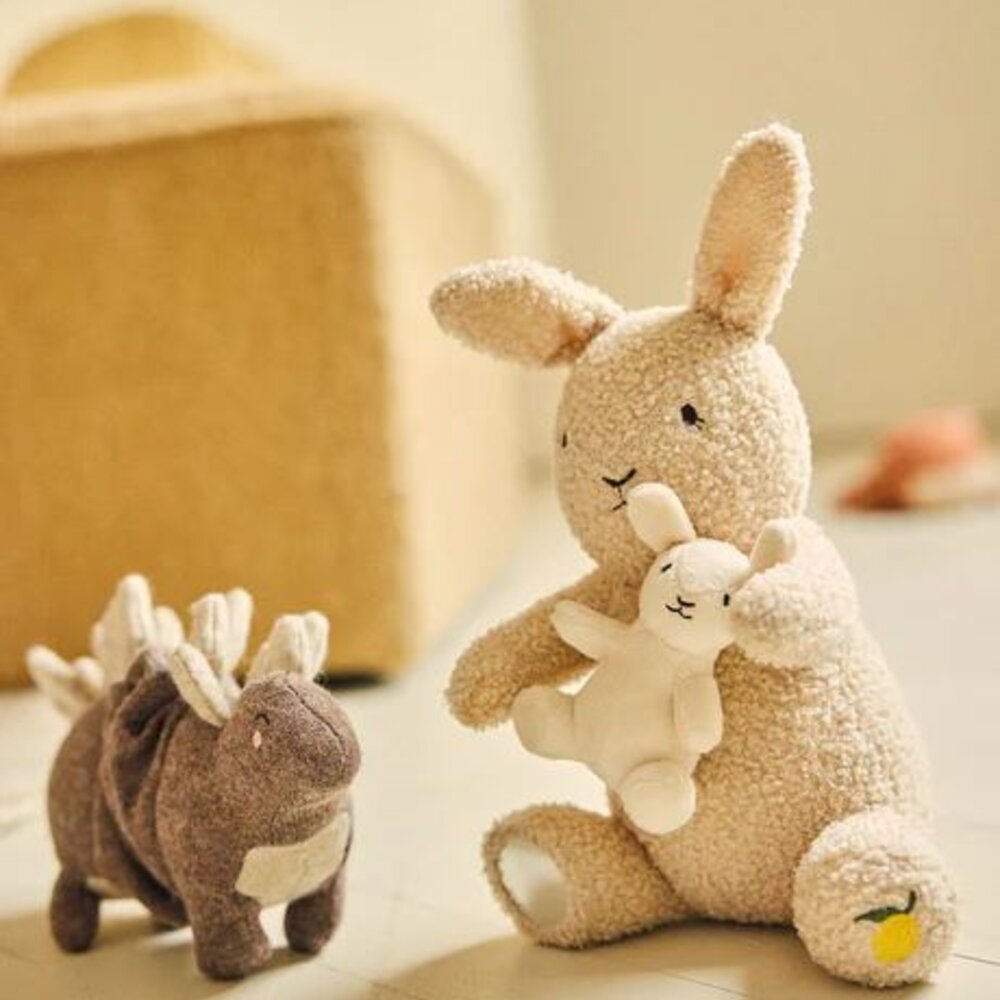 Muziekactiviteitenspeeltje knuffelkonijn Beige