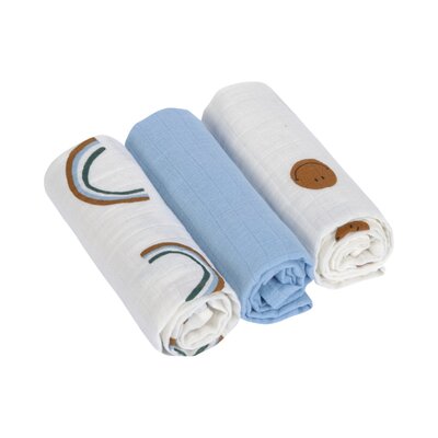 Hydrofiel doek - 60x60cm - Sky Blue - Set van 3
