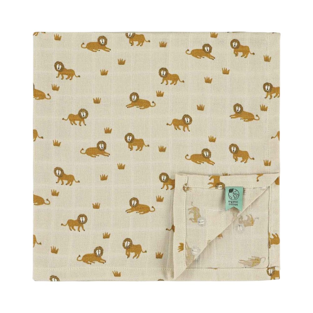 Hydrofiele doek - 55x55xm - Set van 3 Lively Lion Hydrofiele doek - 55x55xm - Set van 3 Lively Lion