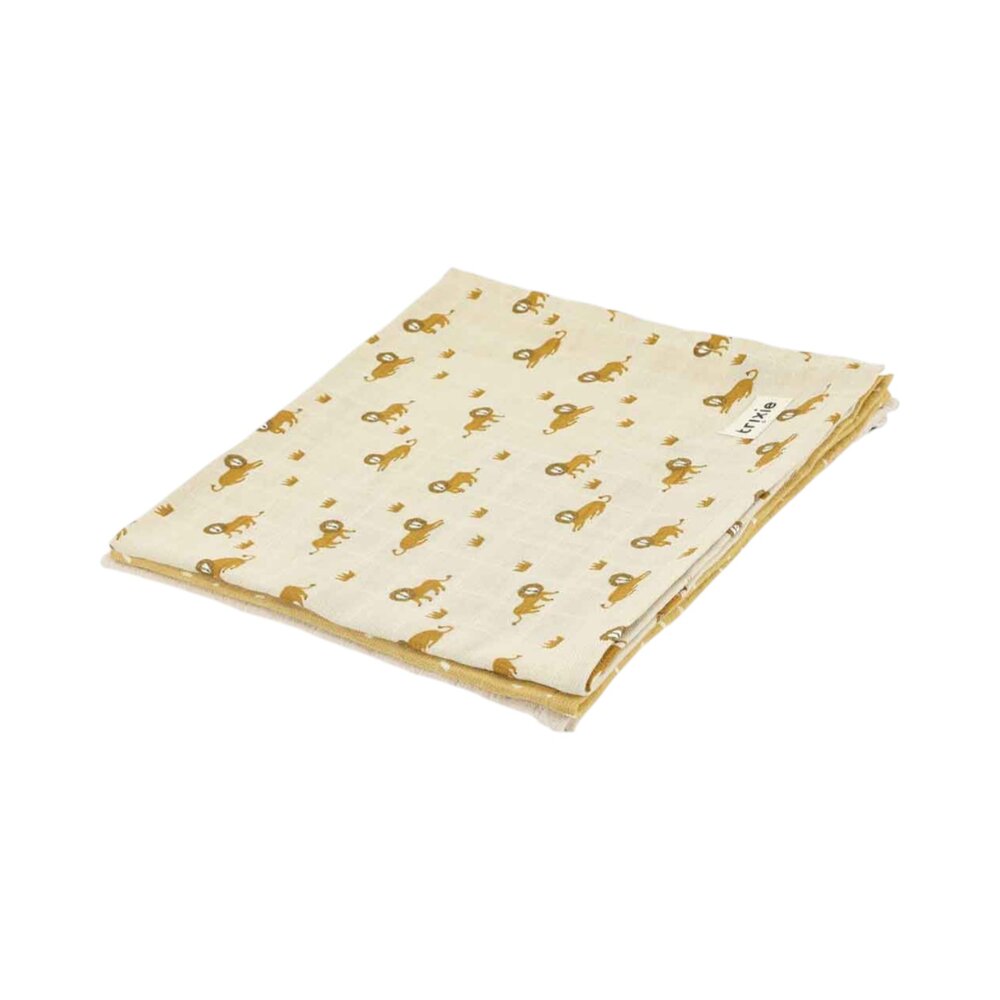 Hydrofiele doek - 55x55xm - Set van 3 Lively Lion Hydrofiele doek - 55x55xm - Set van 3 Lively Lion