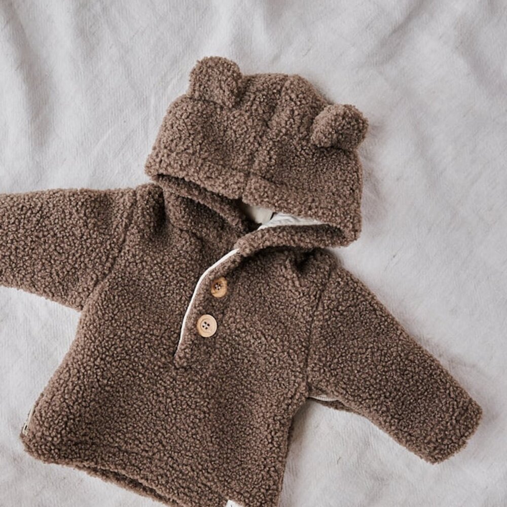 Novy gemakkelijk aantrekbaar jasje Teddy Dark brown