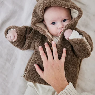 Novy gemakkelijk aantrekbaar jasje Teddy Dark brown