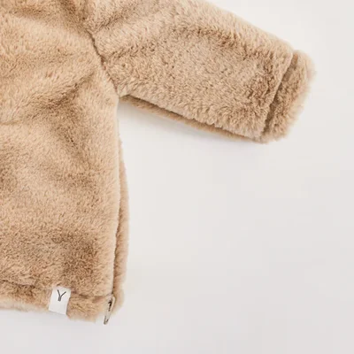 Novy gemakkelijk aantrekbaar jasje Fluffy Brown