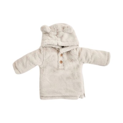 Novy gemakkelijk aantrekbaar jasje Fluffy Off white