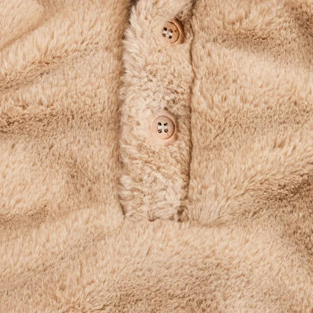 Novy gemakkelijk aantrekbaar jasje Fluffy Brown