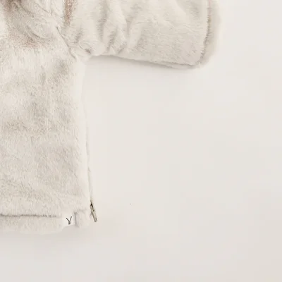 Novy gemakkelijk aantrekbaar jasje Fluffy Off white