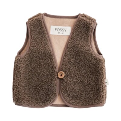 Bobby Gilet Teddy Dark brown