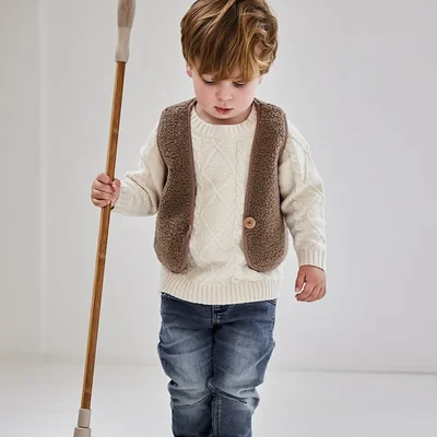 Bobby Gilet Teddy Dark brown