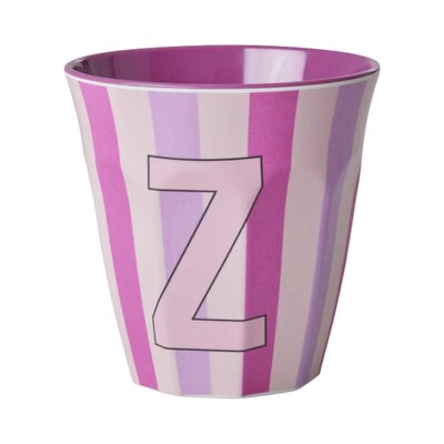 Melamine Letter beker Z - Stripes - Medium - 250 m Pinkish