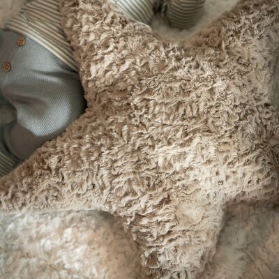 Kussen ster Snow 45x40 cm Taupe