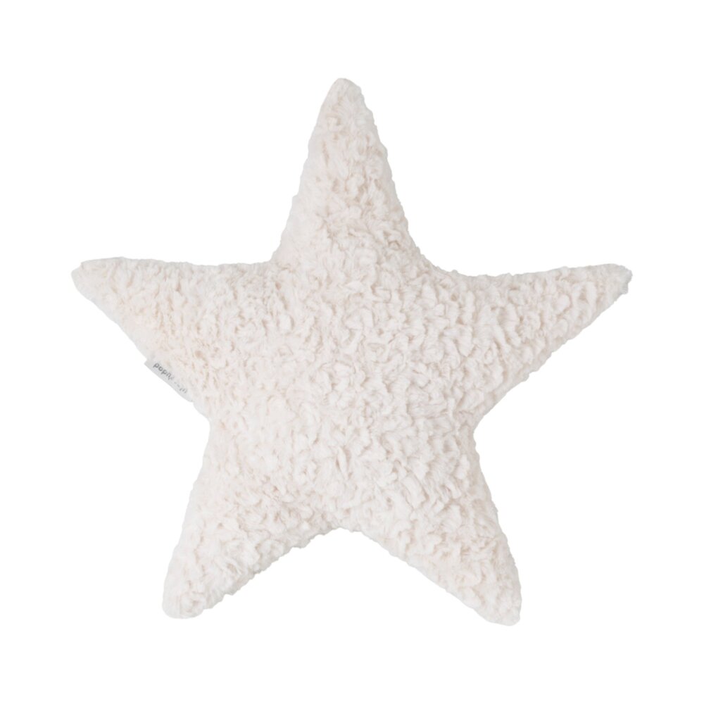 Kussen ster Snow 45x40 cm wolwit