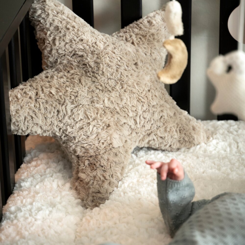 Kussen ster Snow 45x40 cm Taupe