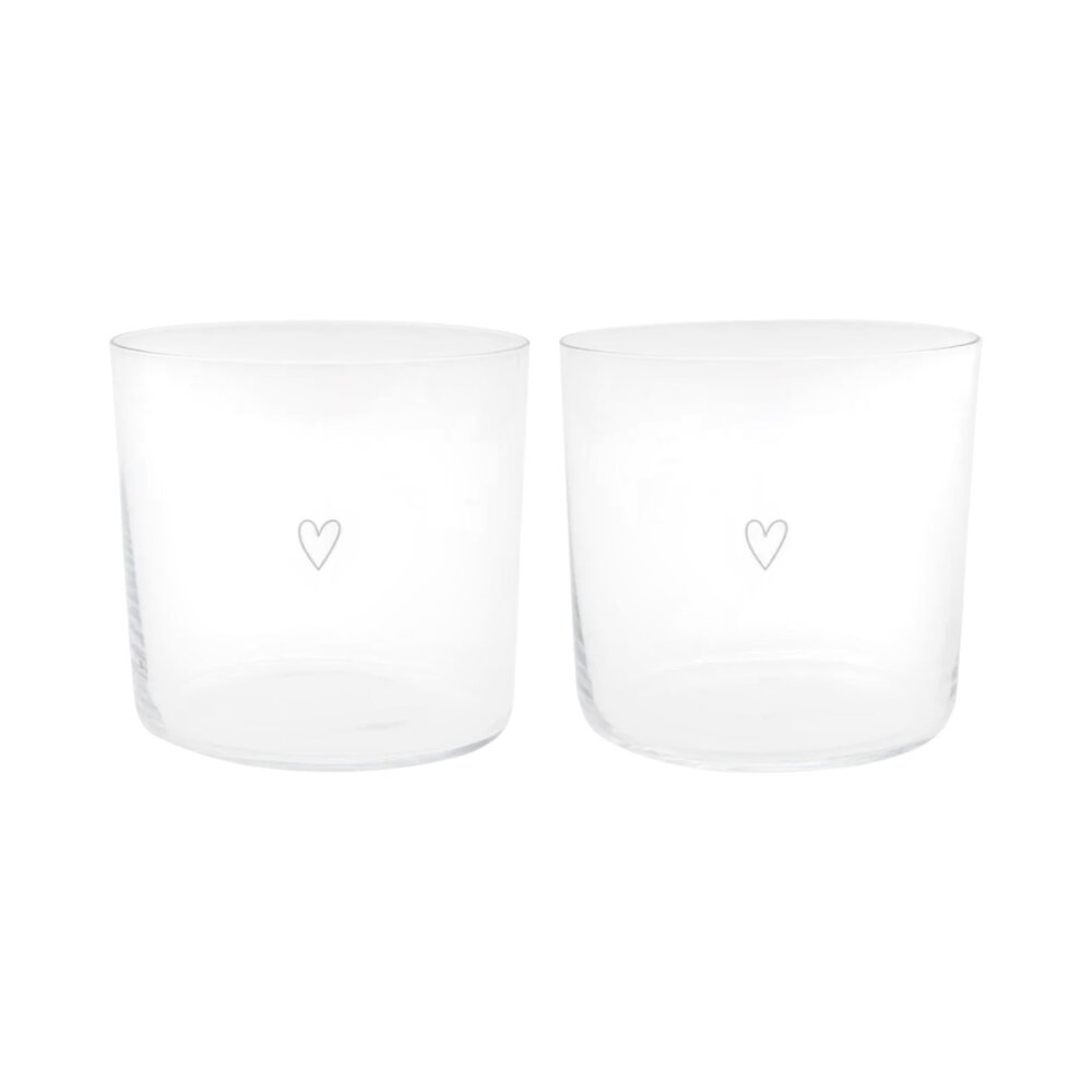 Glas - Hartje - Set van 2