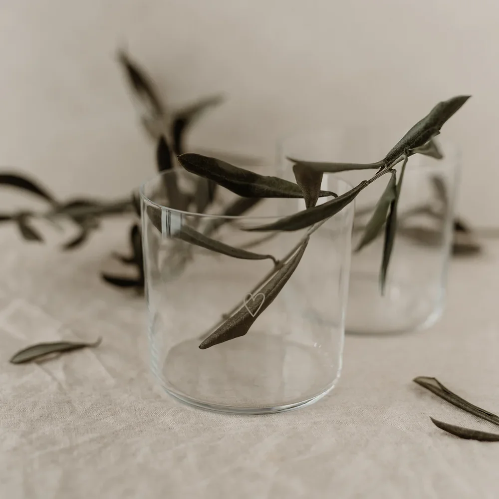 Glas - Hartje - Set van 2
