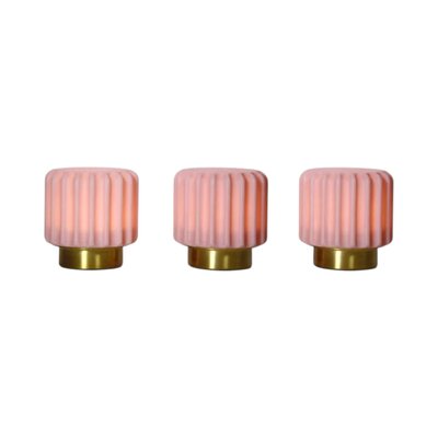 Dentelles tafellamp Mini - set van 3 Goud/strawberry