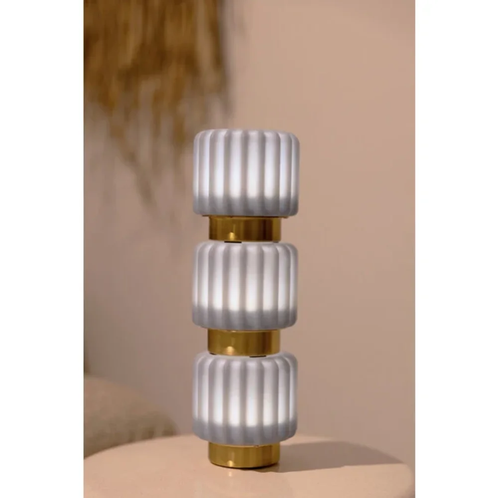 Dentelles tafellamp Mini - set van 3 Goud/blueberry