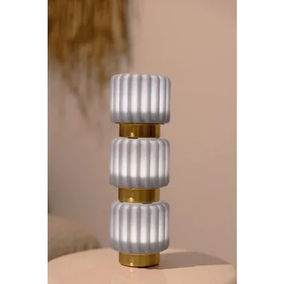 Dentelles tafellamp Mini - set van 3 Goud/blueberry