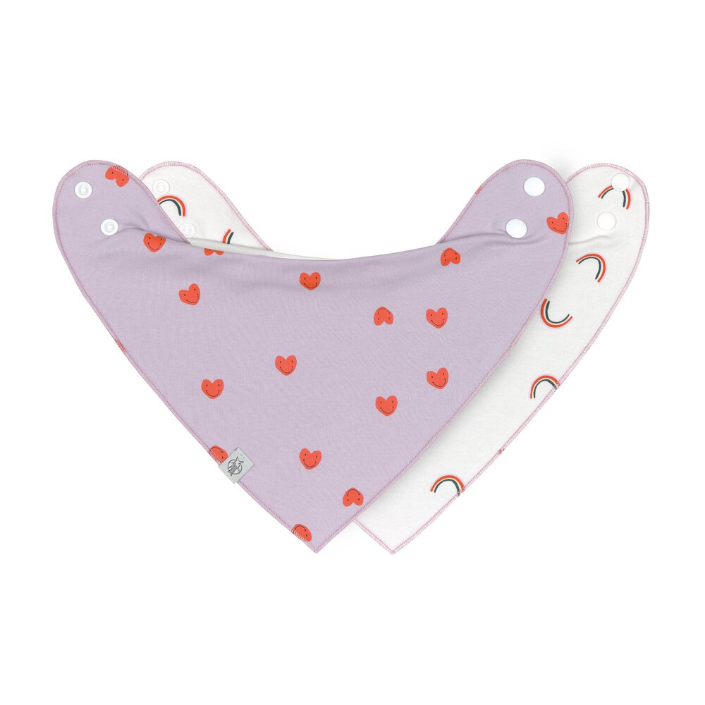 Waterproof bandana - Hartje - Set van 2 Lavendel